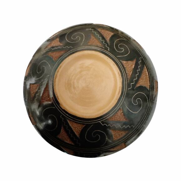 Vintage Hand Carved South American Pottery Vase - Picture 5 of 11